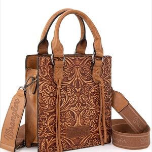 Wrangler Tan Floral Embossed Women's Bag